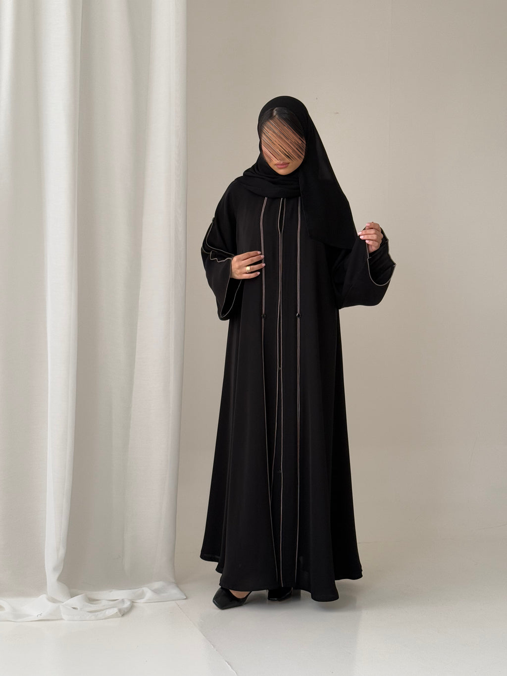 S779 عباية مع طرحة دبل كلوش انترنت