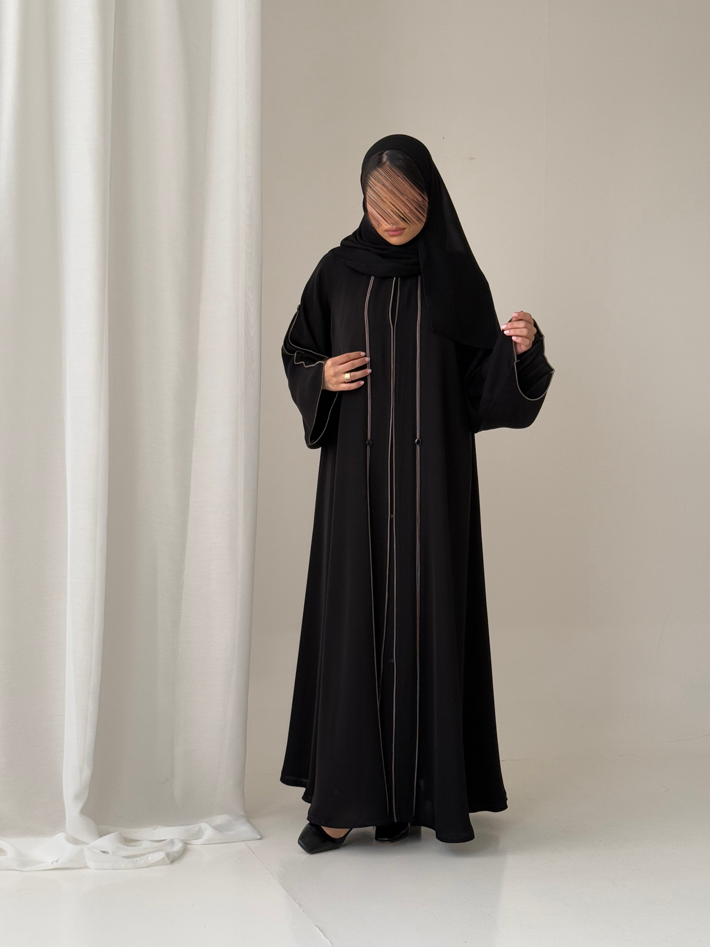 S779 عباية مع طرحة دبل كلوش انترنت