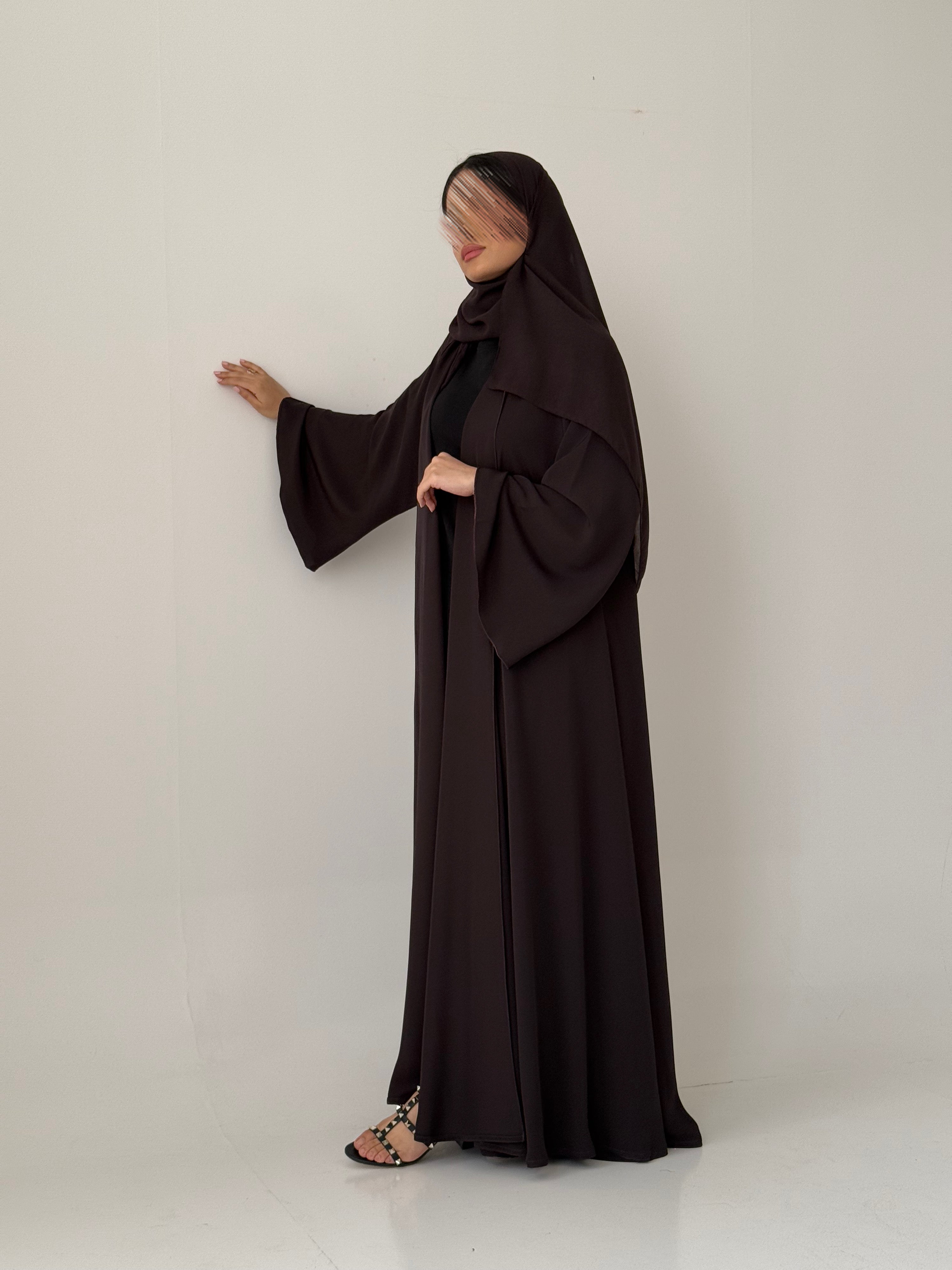 S730 عباية مع طرحة دبل كلوش لافال