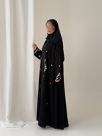 S853 عباية مع طرحة نص كلوش كريب الرياض