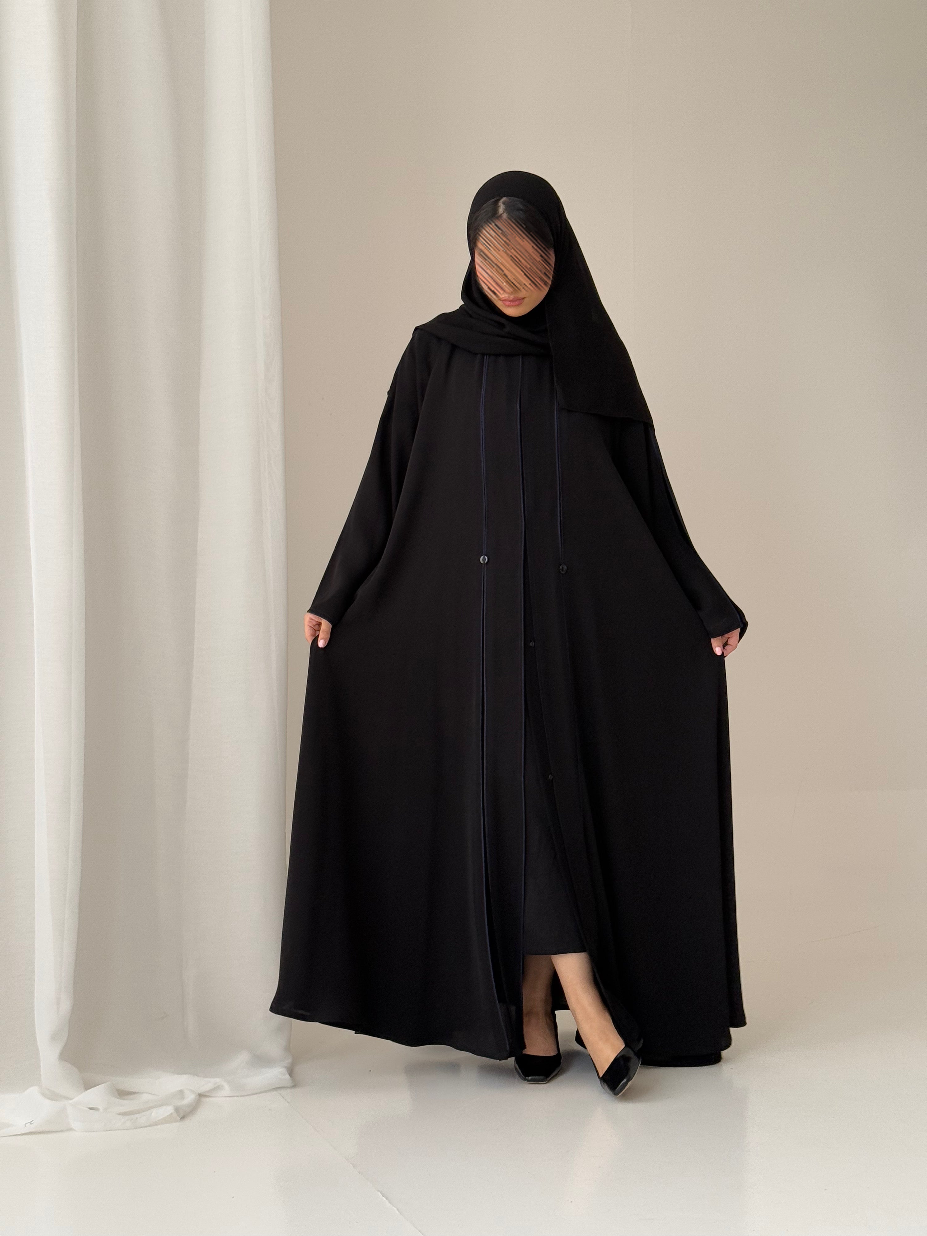 S779 عباية مع طرحة دبل كلوش انترنت