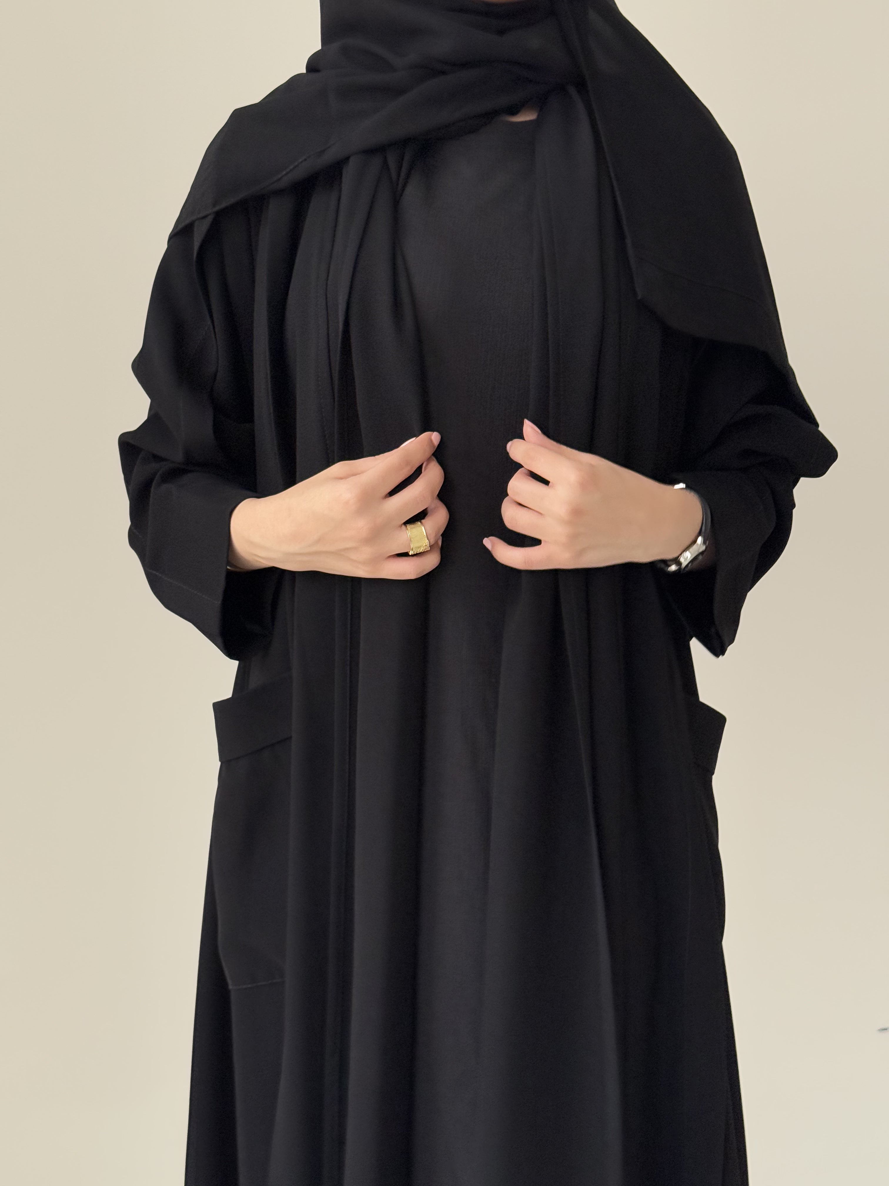 S864 عباية مع طرحة نص كلوش كوابا