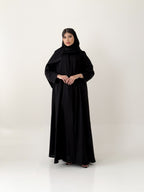 S468 عباية مع طرحة نص كلوش كتان