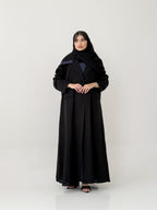 SH24 عباية مع طرحة نص كلوش كتان 3ق