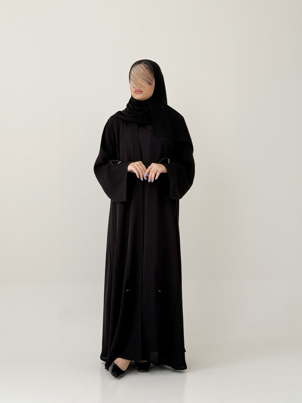 SH14 عباية مع طرحة نص كلوش انترنت