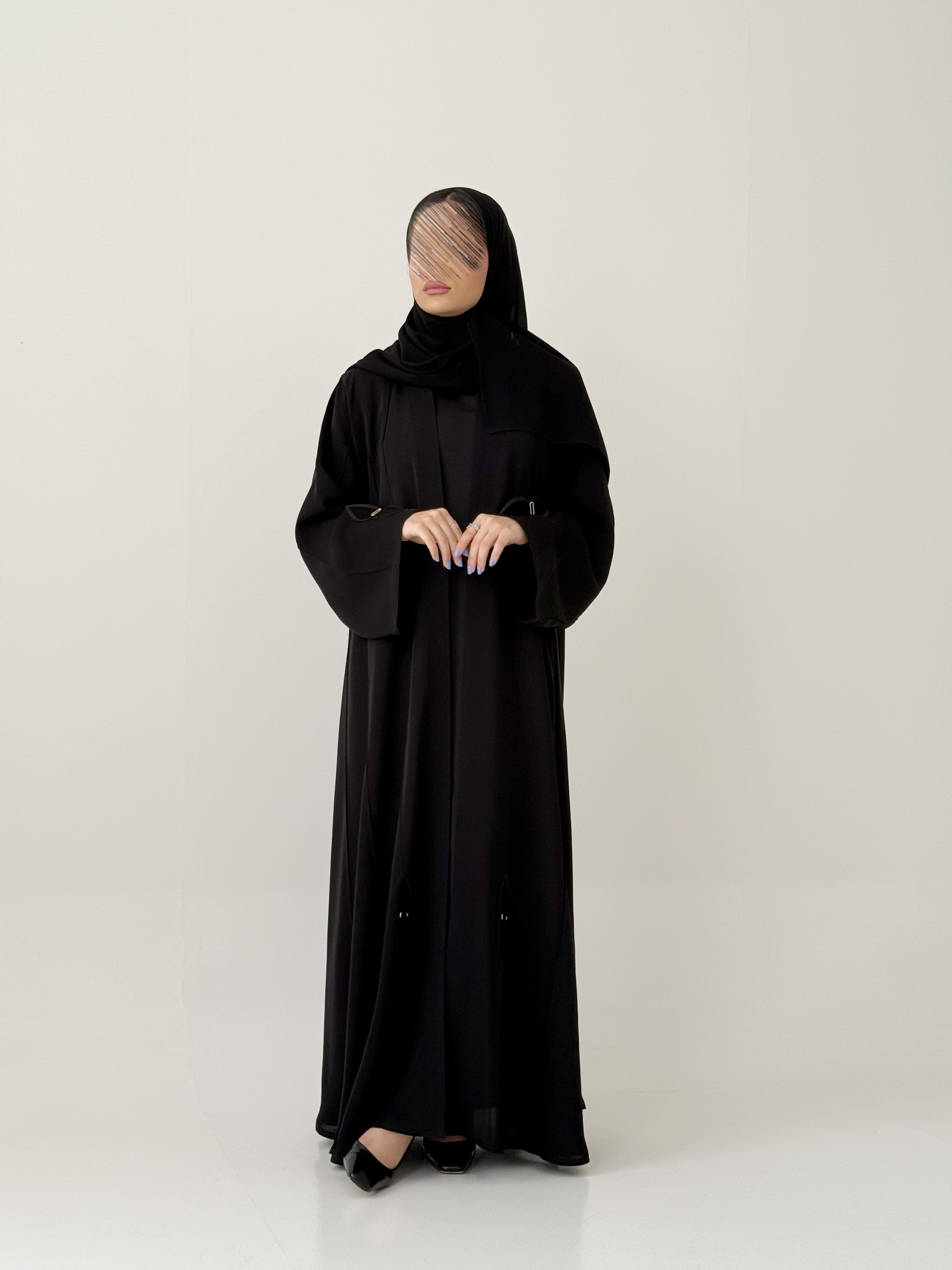 SH14 عباية مع طرحة نص كلوش انترنت