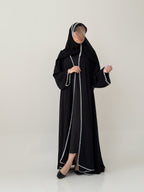 S743 عباية مع طرحة دبل كلوش لافال
