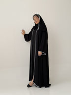 S743 عباية مع طرحة دبل كلوش لافال
