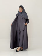 S795 طقم عباية مع طرحة نص كلوش بليزر 4ق