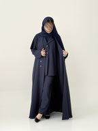 S795 طقم عباية مع طرحة نص كلوش بليزر 4ق