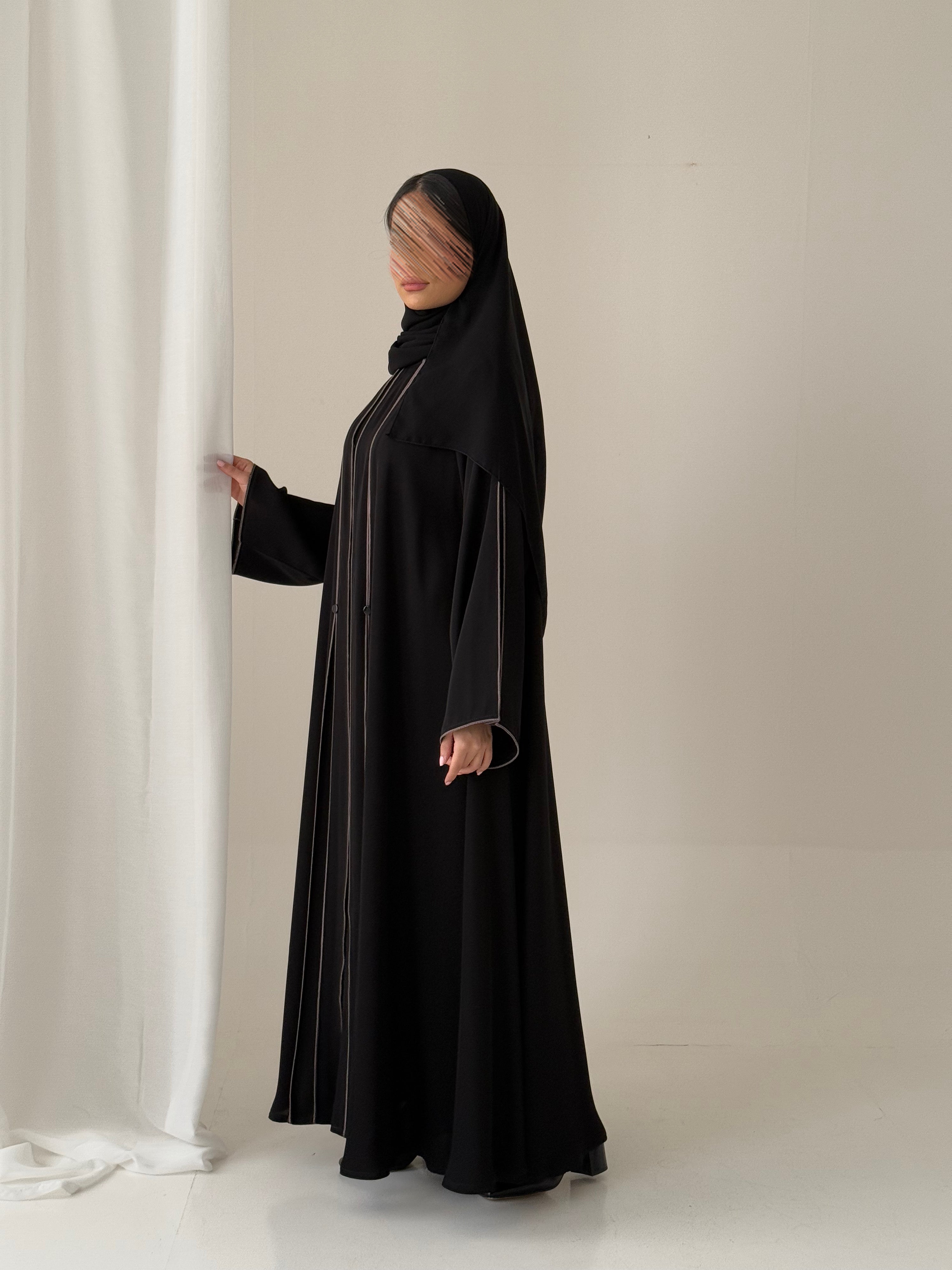 S779 عباية مع طرحة دبل كلوش انترنت