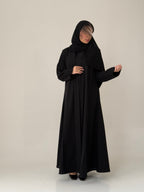 S468 عباية مع طرحة نص كلوش كتان