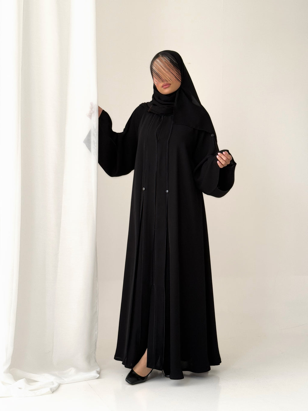 S779 عباية مع طرحة دبل كلوش انترنت