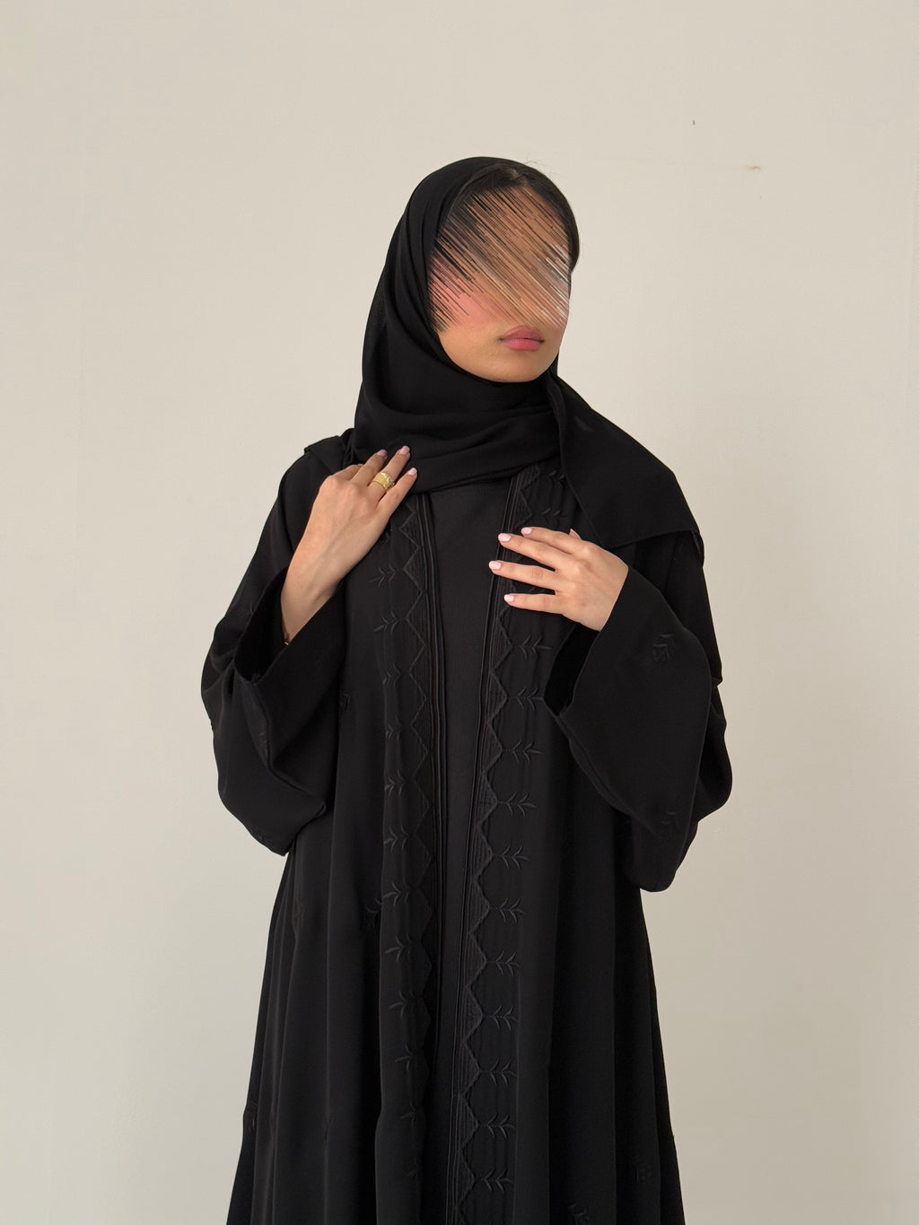 S837 عباية مع طرحة دبل كلوش أنترنت