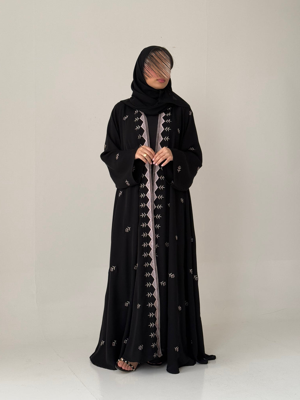 S837 عباية مع طرحة دبل كلوش أنترنت