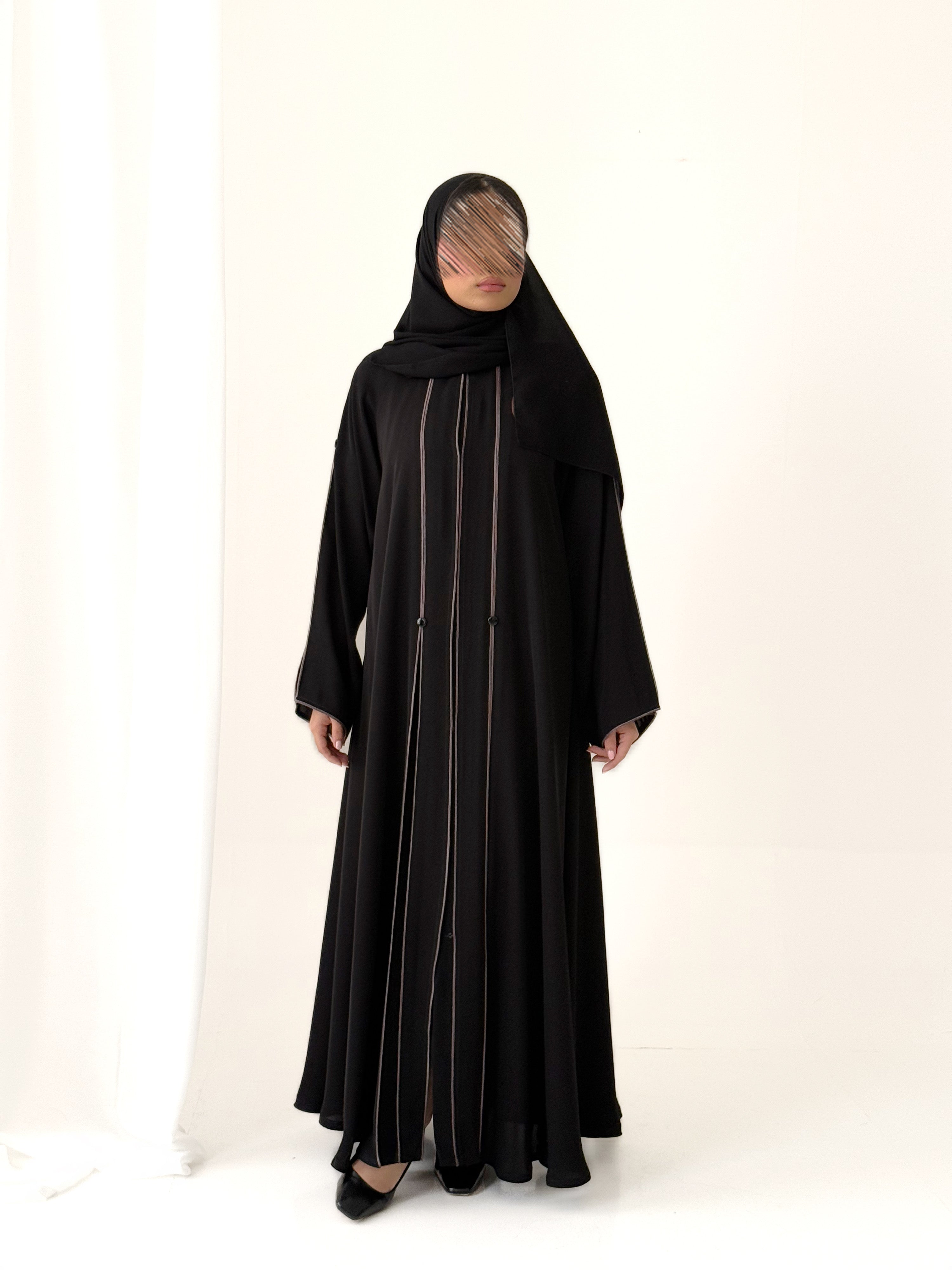 S779 عباية مع طرحة دبل كلوش انترنت