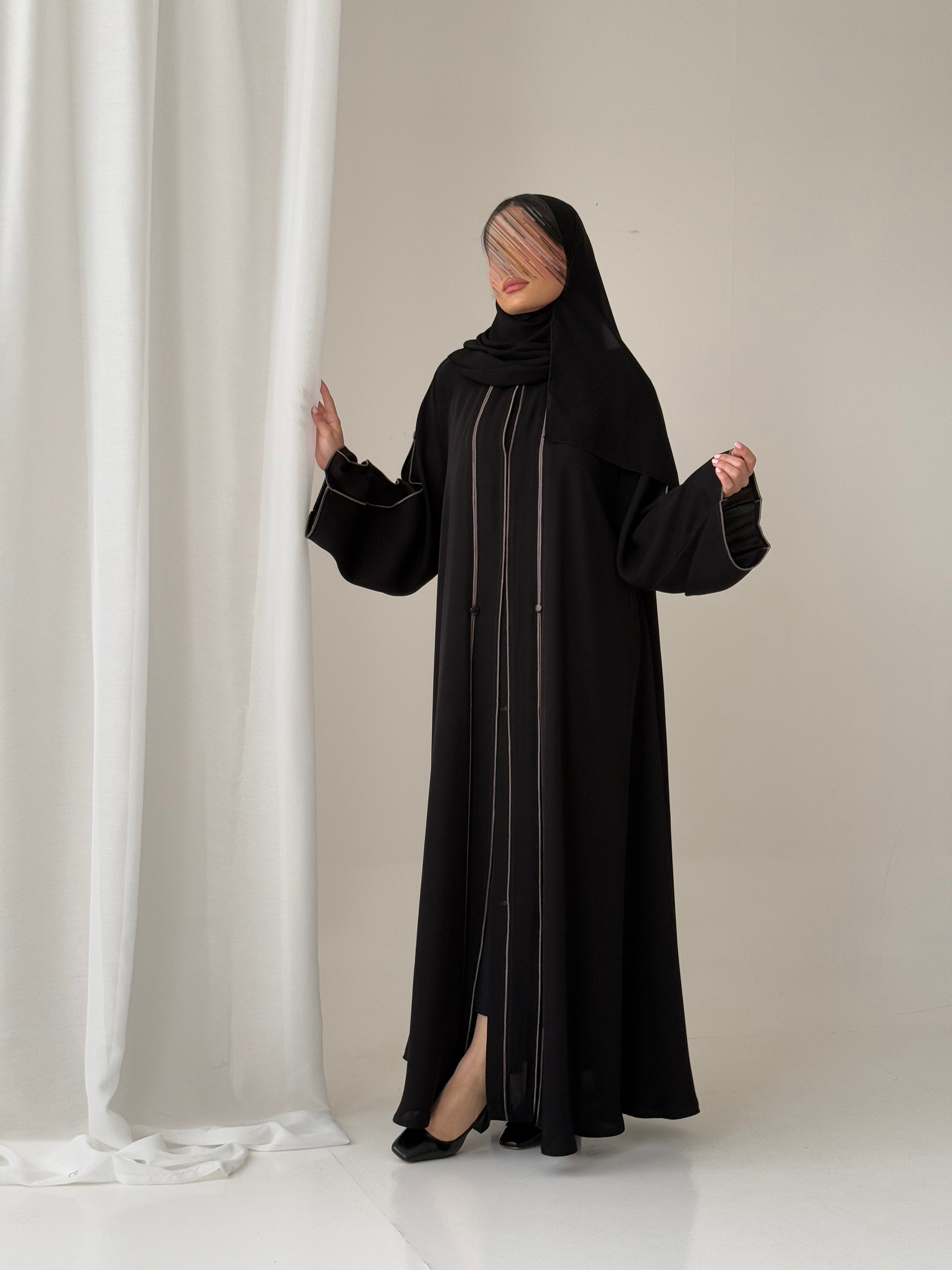 S779 عباية مع طرحة دبل كلوش انترنت