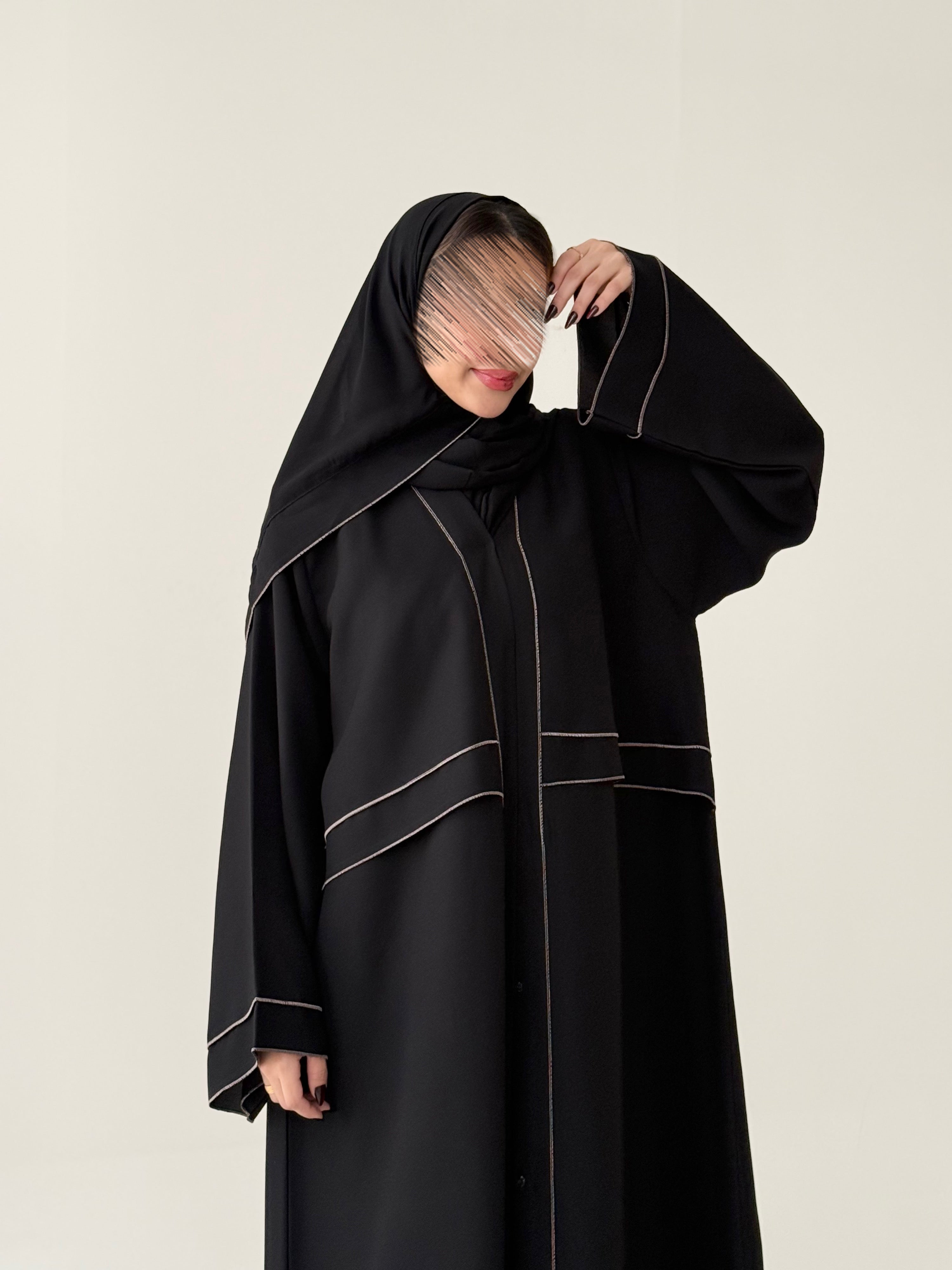 S840 عباية مع طرحة نص كلوش الوسام