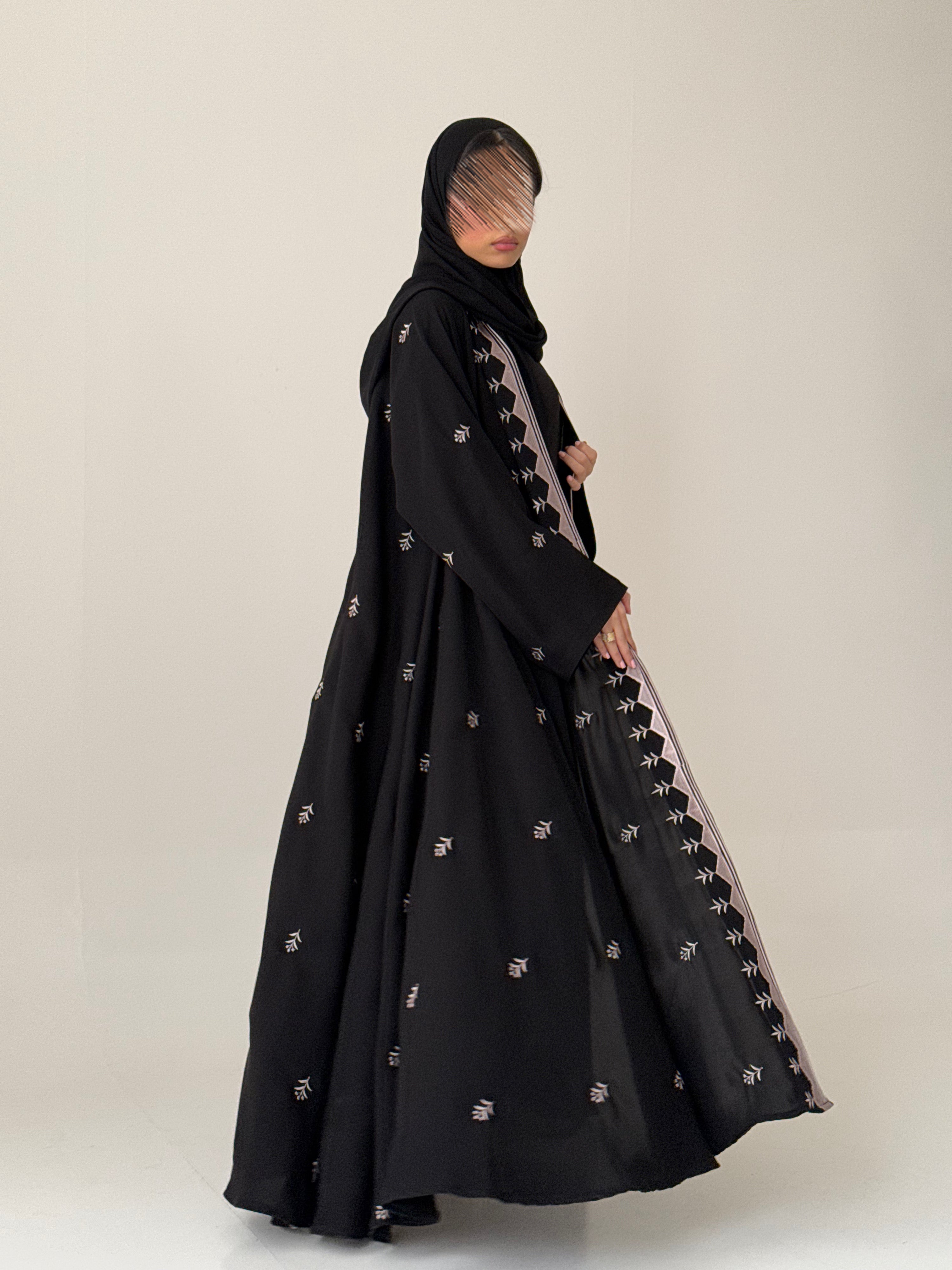 S837 عباية مع طرحة دبل كلوش أنترنت
