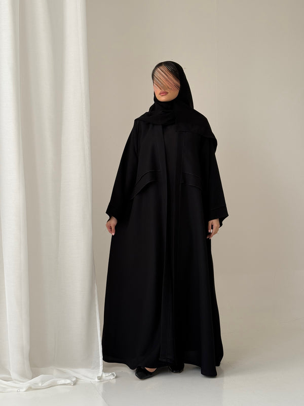 S840 عباية مع طرحة نص كلوش الوسام