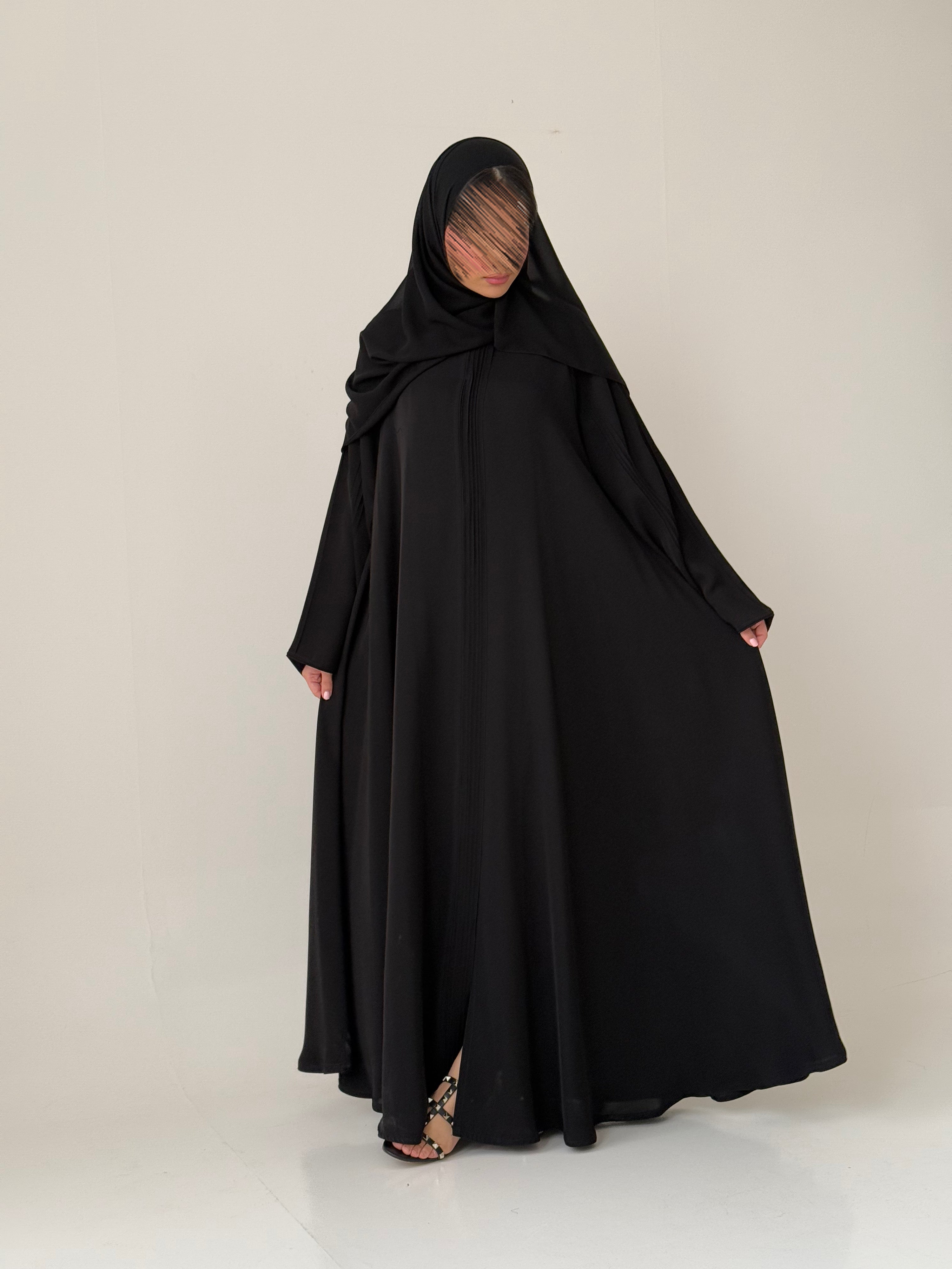 S634 عباية مع طرحة دبل كلوش انترنت
