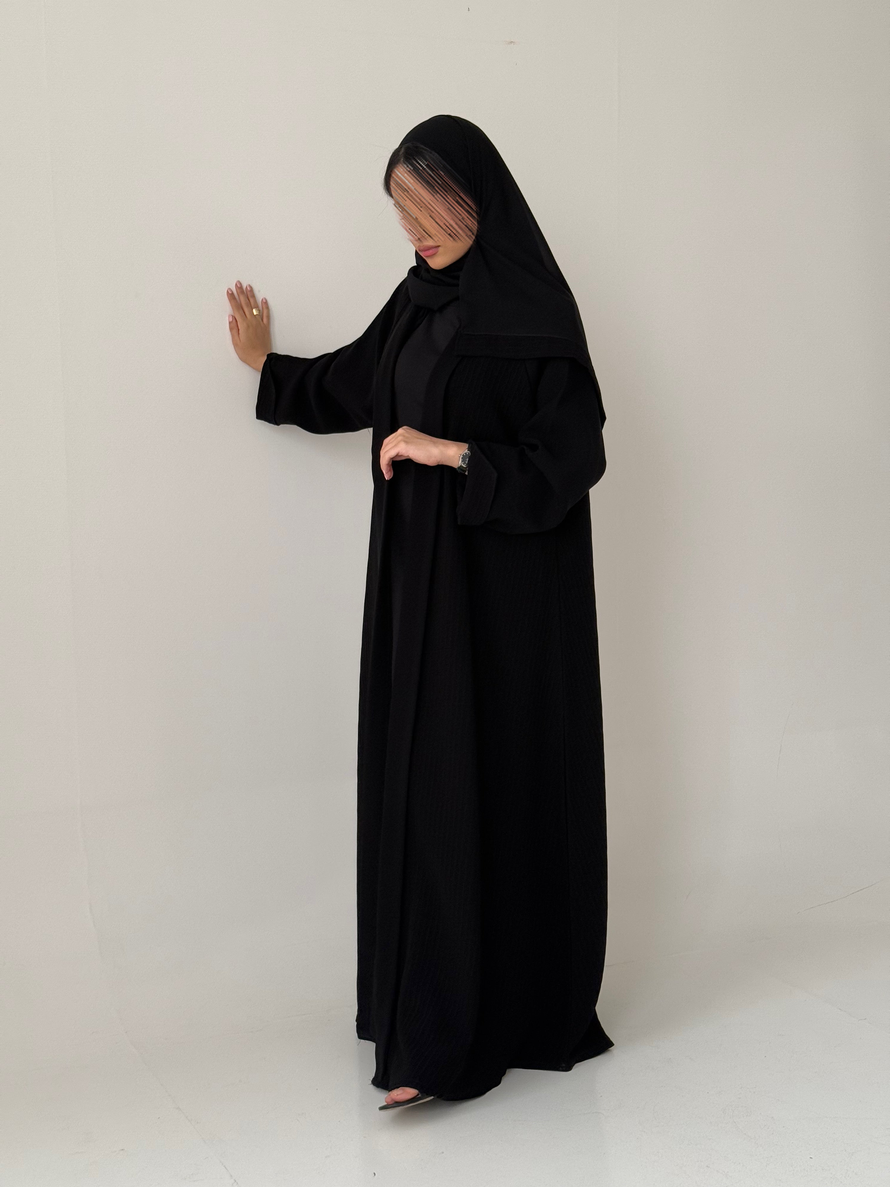 S809 عباية مع طرحة نص كلوش شاكيرا