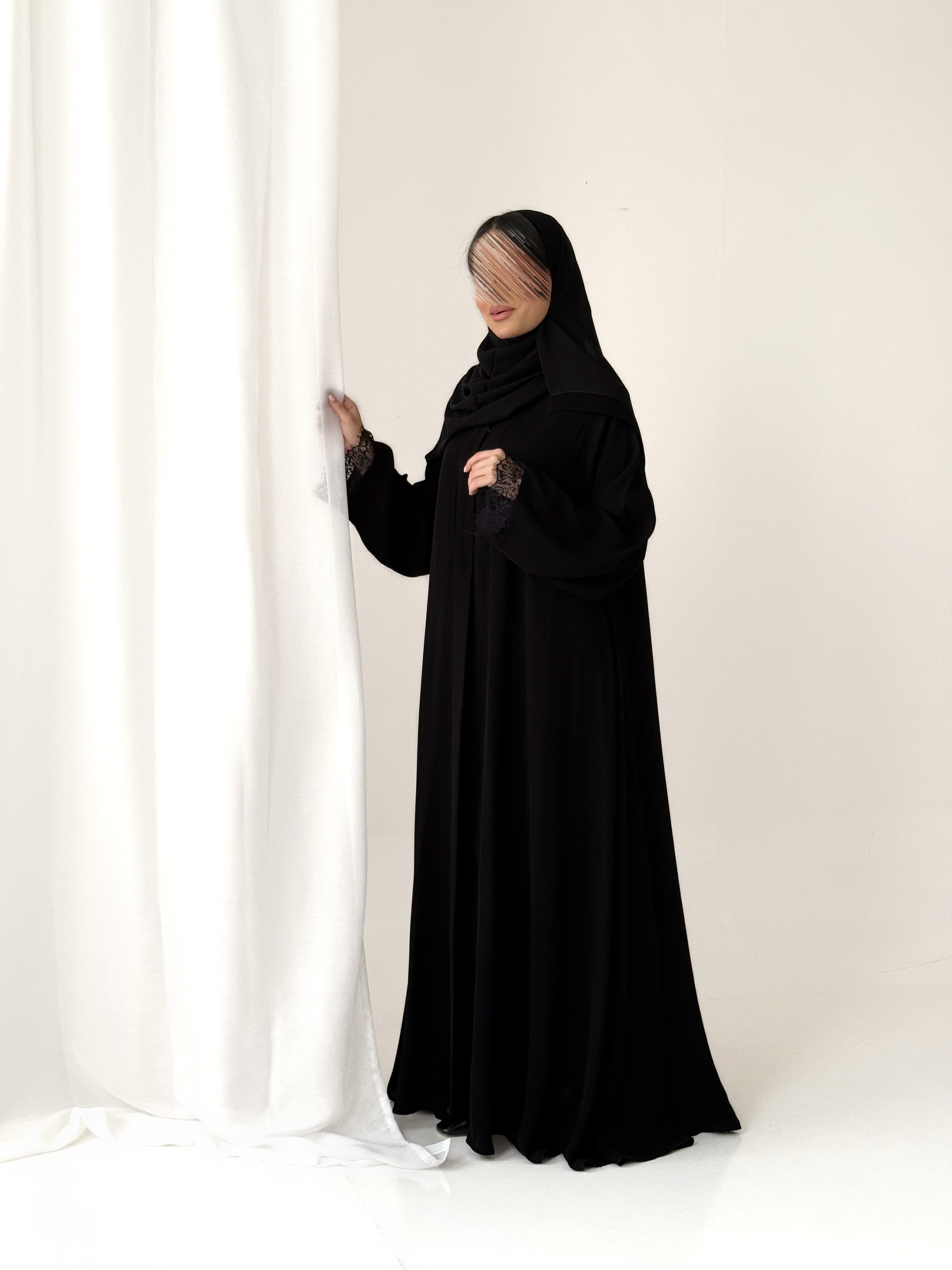 S867 عباية مع طرحة دبل كلوش كوبرا