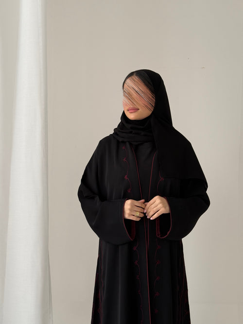 F-656 عباية مع طرحة ربع كلوش انترنت