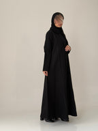 S468 عباية مع طرحة نص كلوش كتان