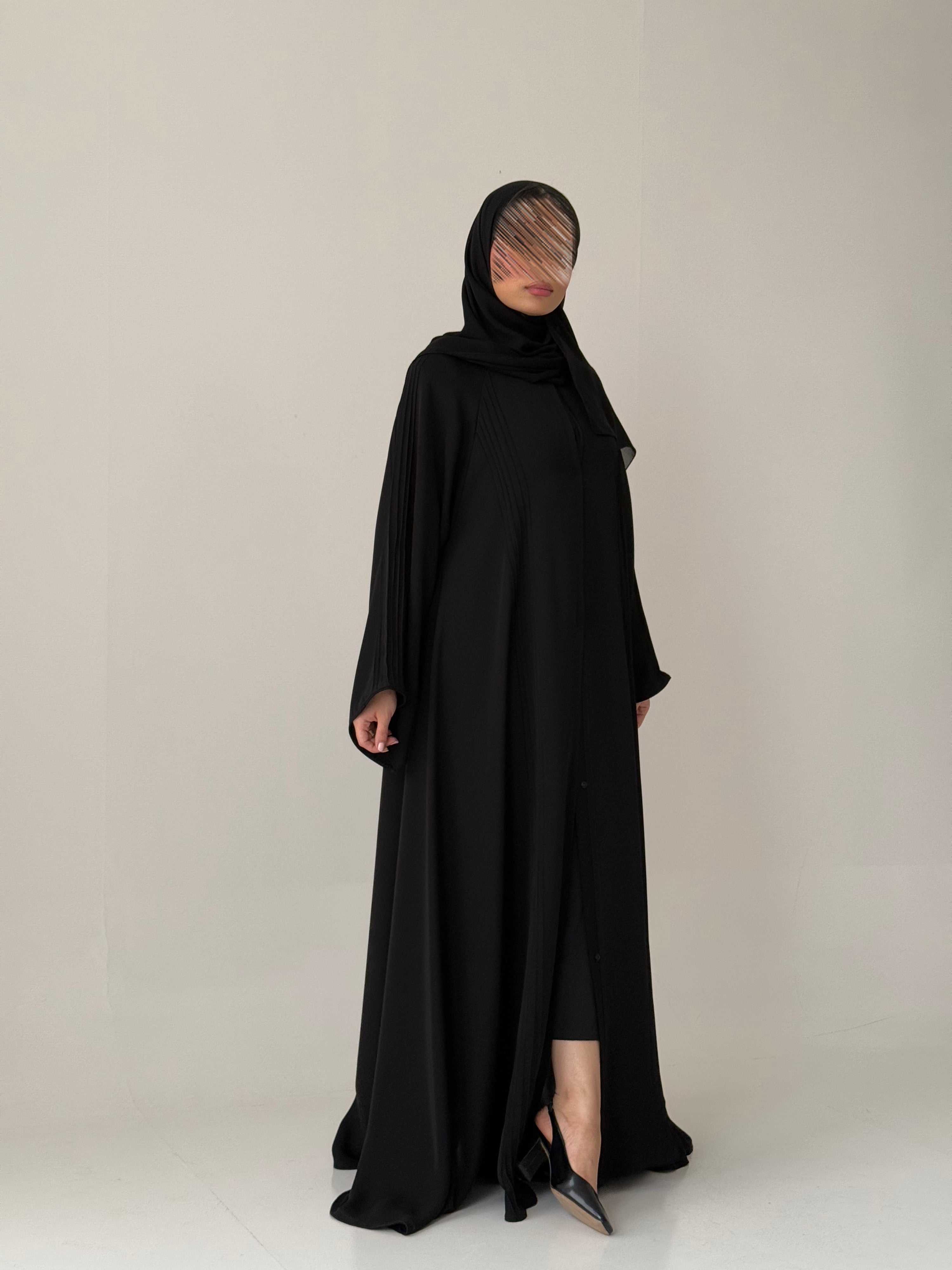 عباية مع طرحة دبل كلوش انترنت S473