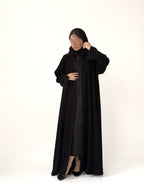 S798 عباية مع طرحة كريب الرياض دبل كلوش