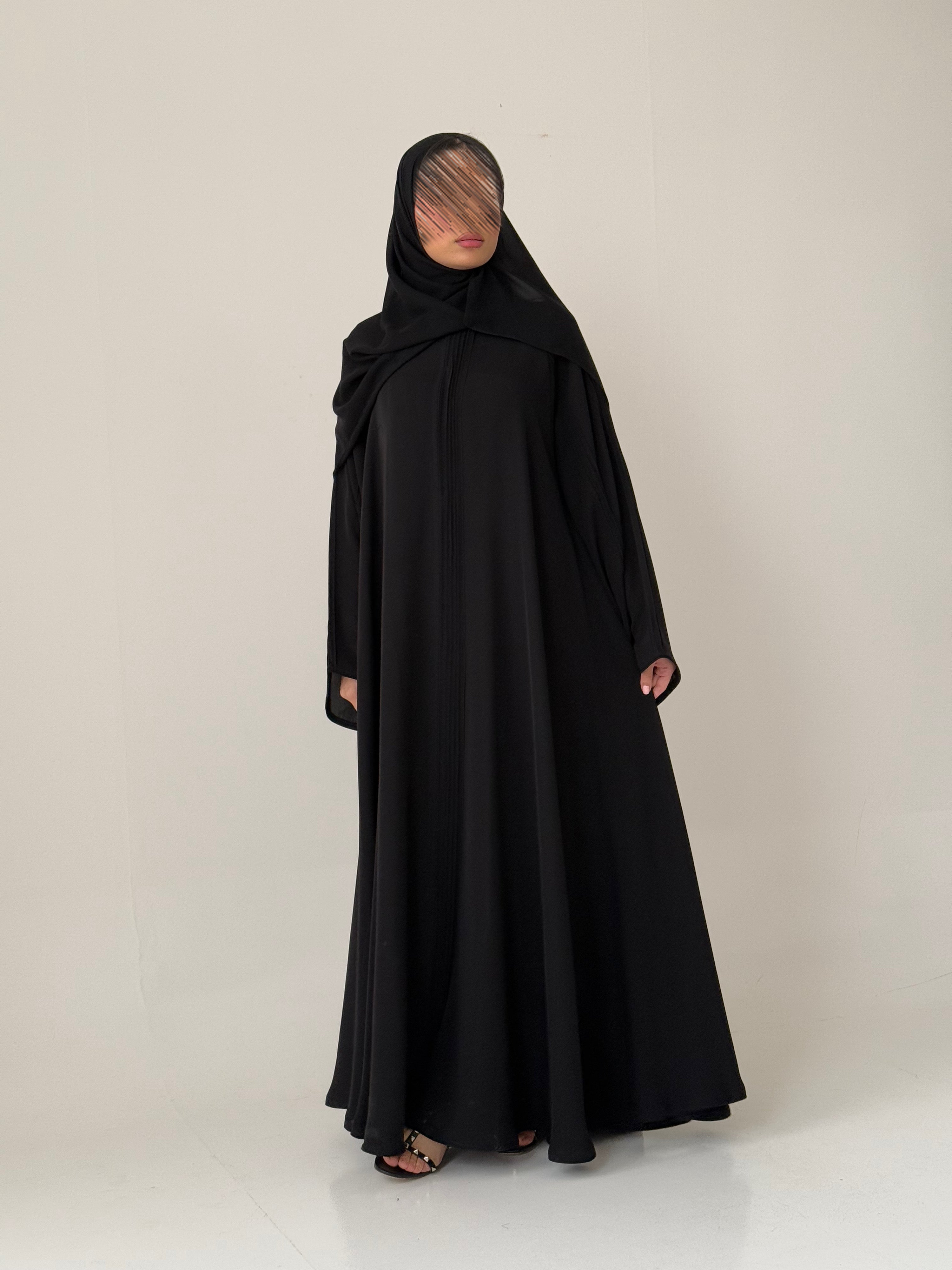 S634 عباية مع طرحة دبل كلوش انترنت