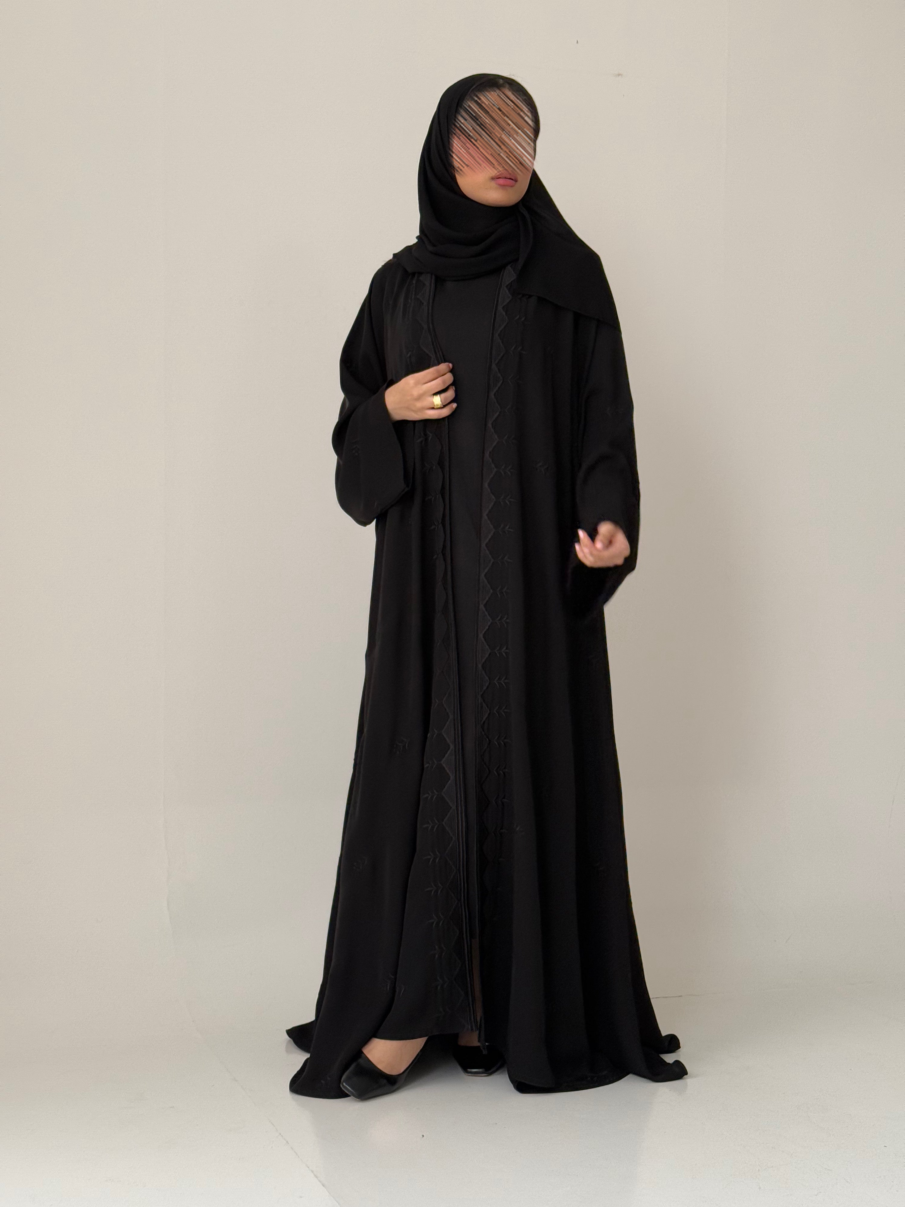 S837 عباية مع طرحة دبل كلوش أنترنت