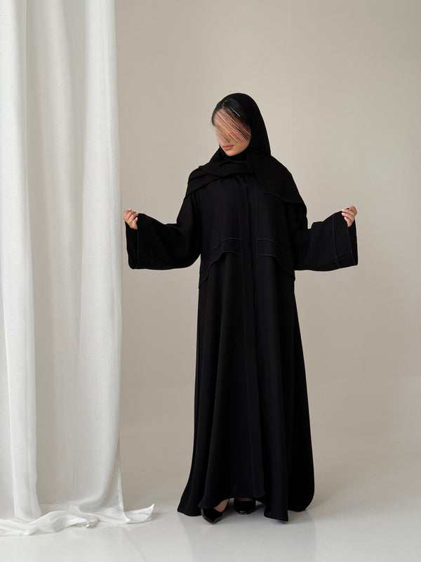 S840 عباية مع طرحة نص كلوش الوسام