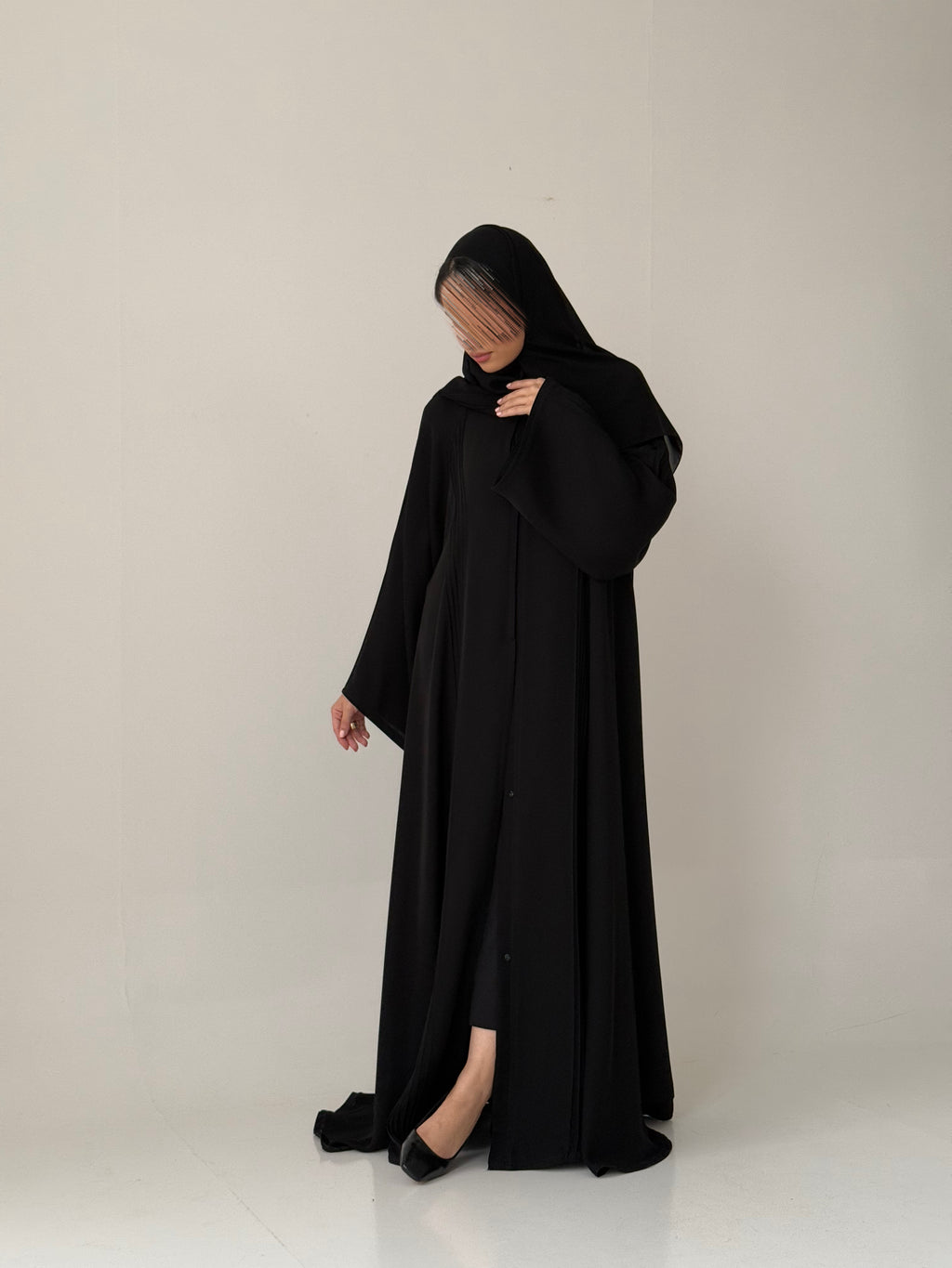عباية مع طرحة دبل كلوش انترنت S473