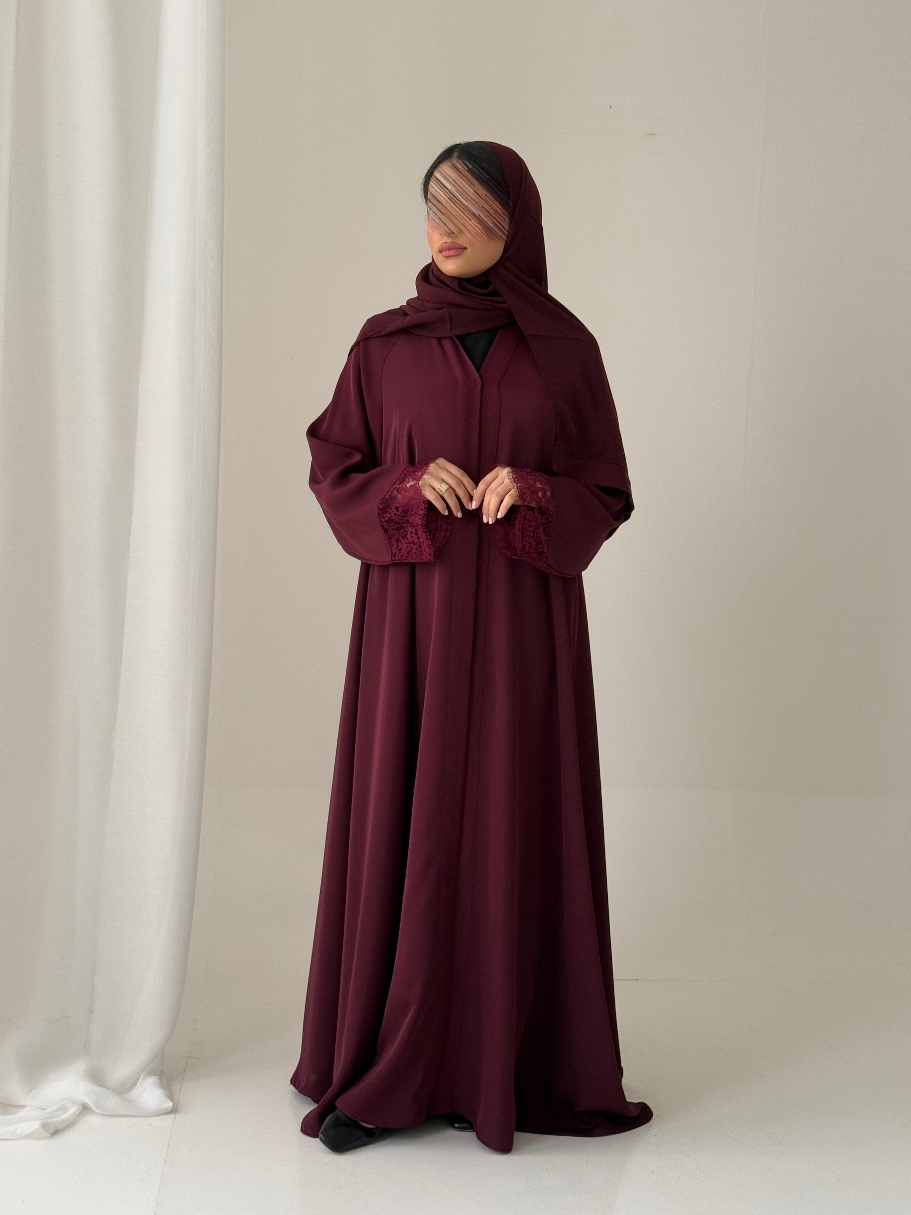 S867 عباية مع طرحة دبل كلوش كوبرا