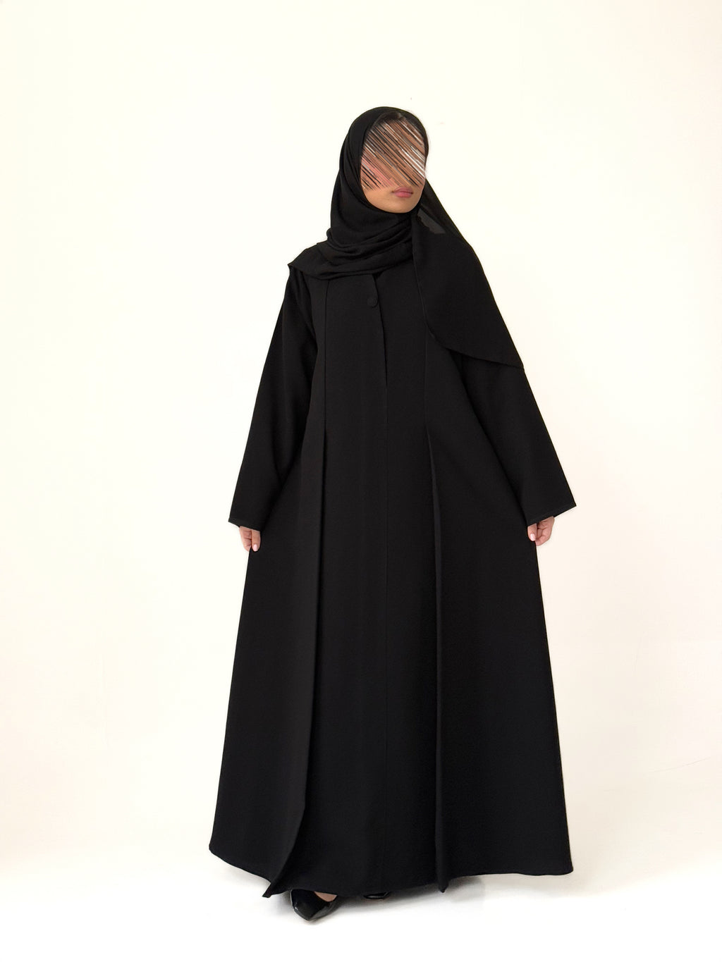 S678 عباية مع طرحة نص كلوش كوبا