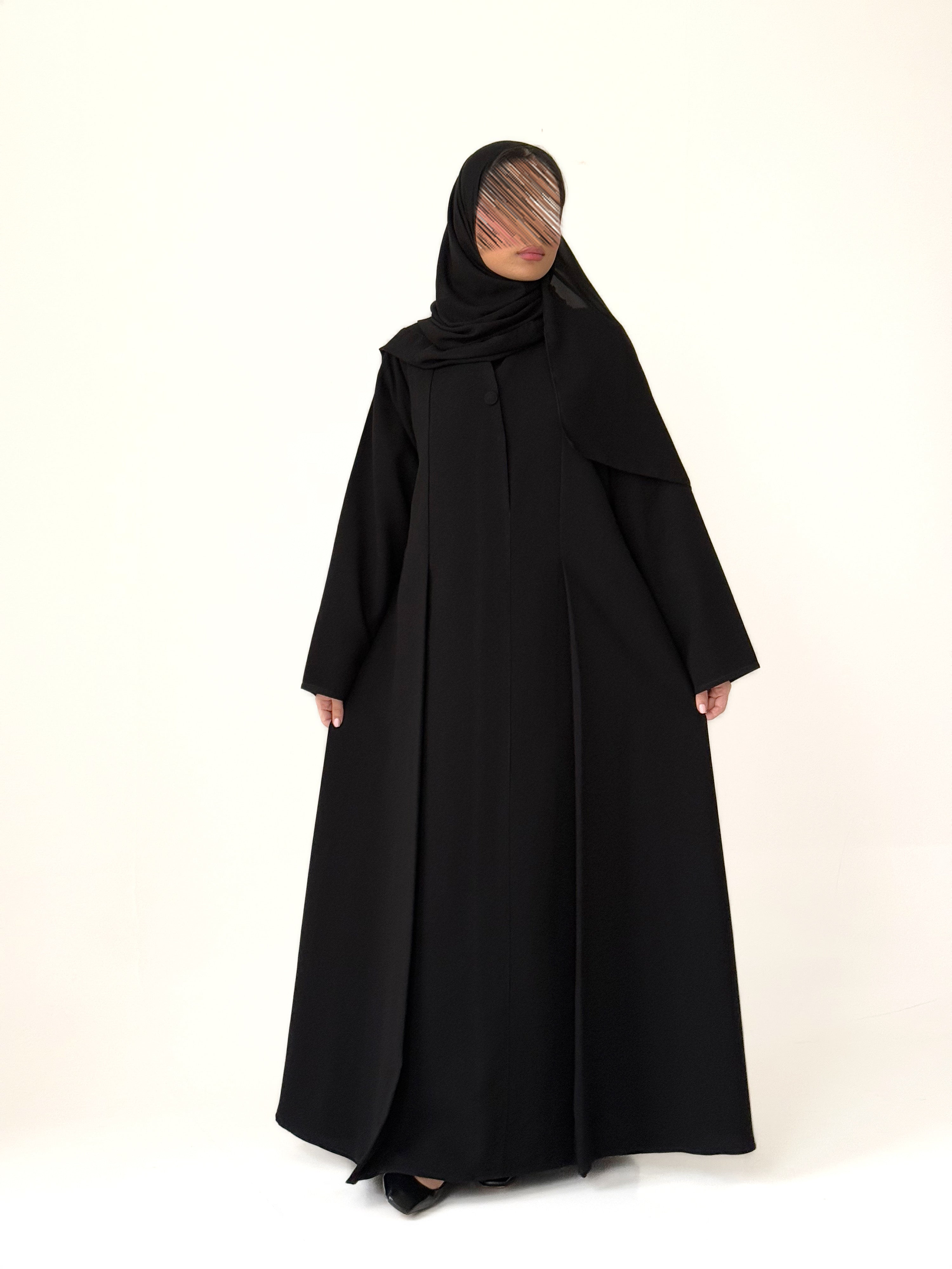 S678 عباية مع طرحة نص كلوش كوبا