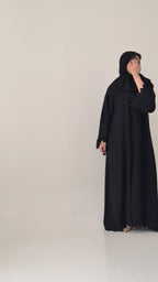 F-695 عباية مع طرحة ربع كلوش انترنت