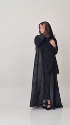 F-648 عباية مع طرحة ربع كلوش انترنت
