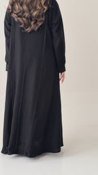 S855  عباية مع طرحة نص كلوش الوسام