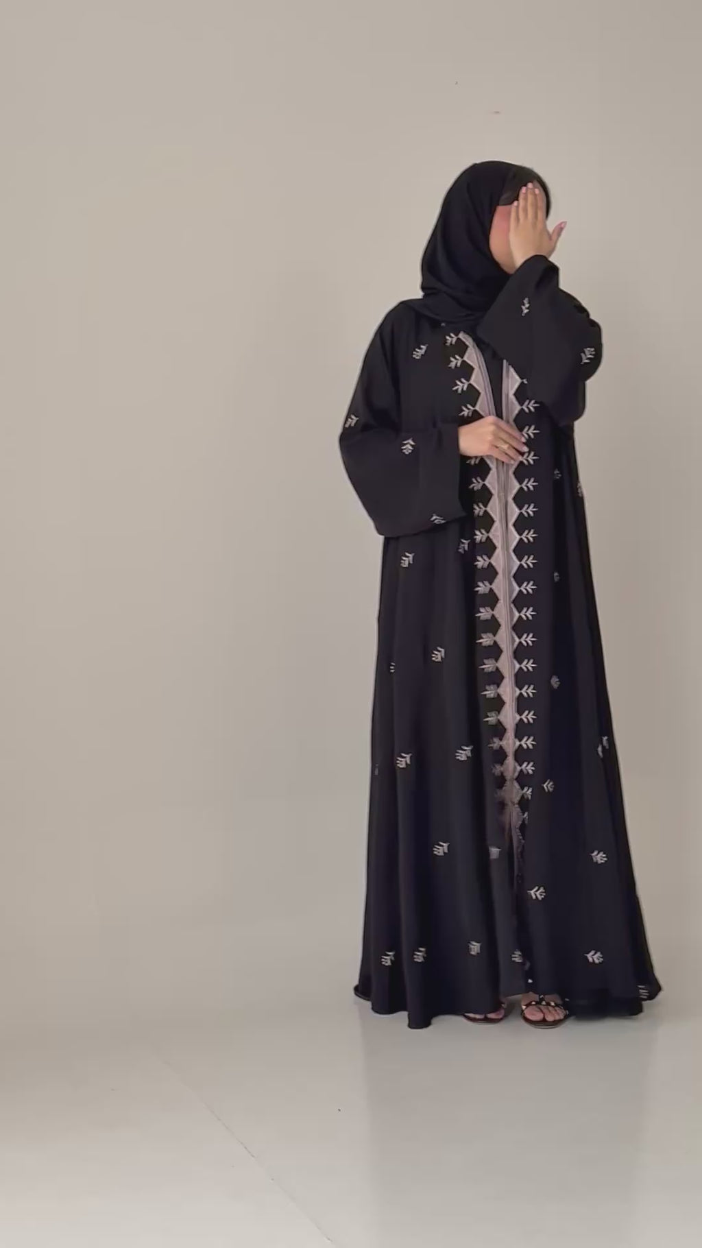 S837 عباية مع طرحة دبل كلوش أنترنت