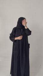S864 عباية مع طرحة نص كلوش كوابا
