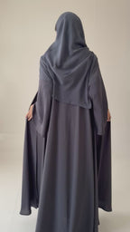 S730 عباية مع طرحة دبل كلوش لافال