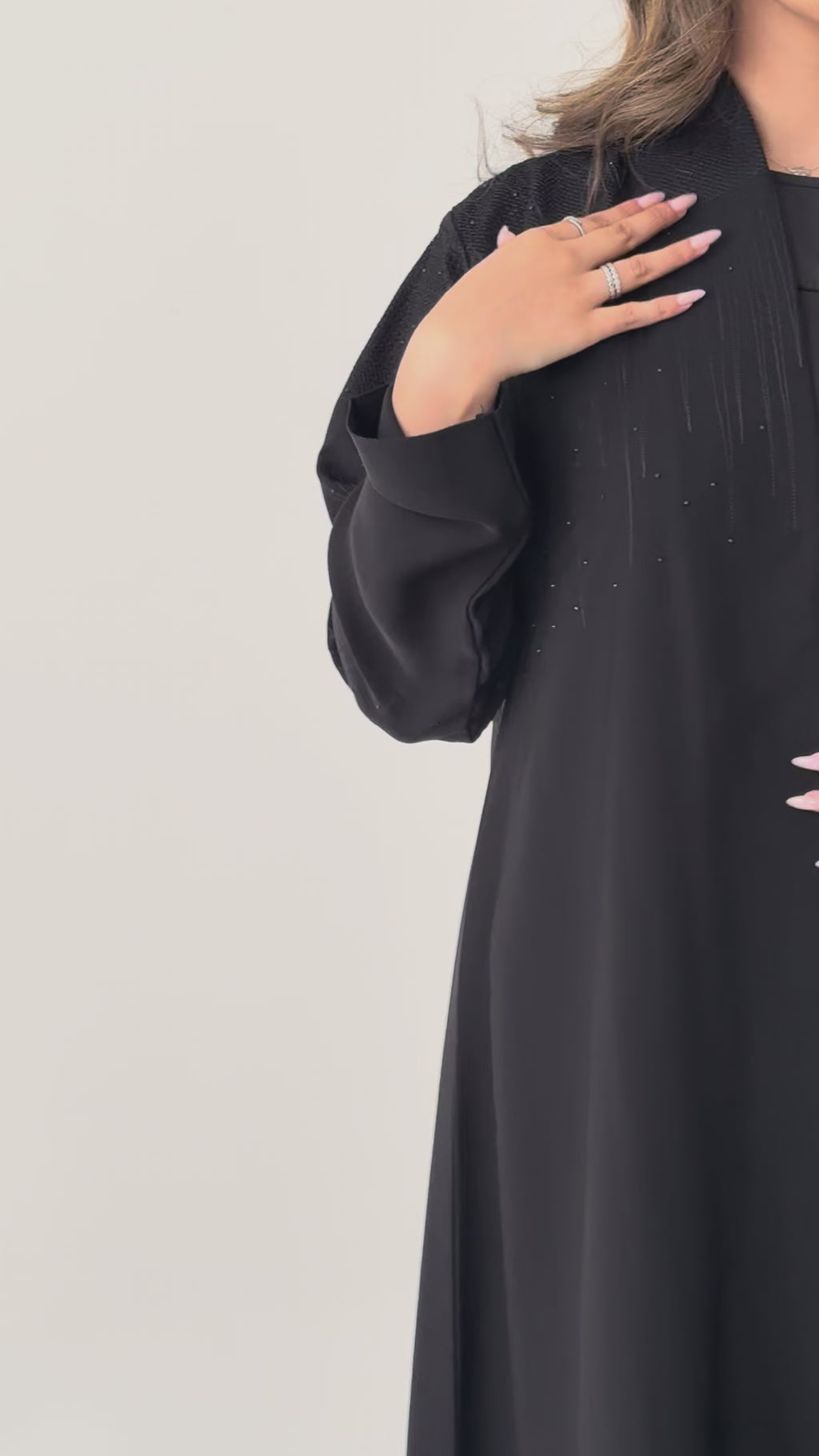 S872 عباية مع طرحة نص كلوش انترنت