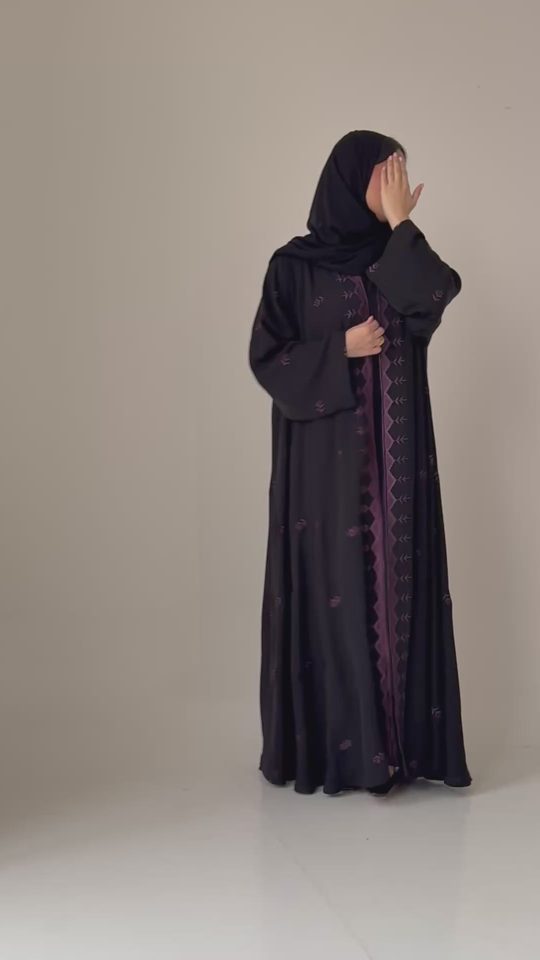 S837 عباية مع طرحة دبل كلوش أنترنت