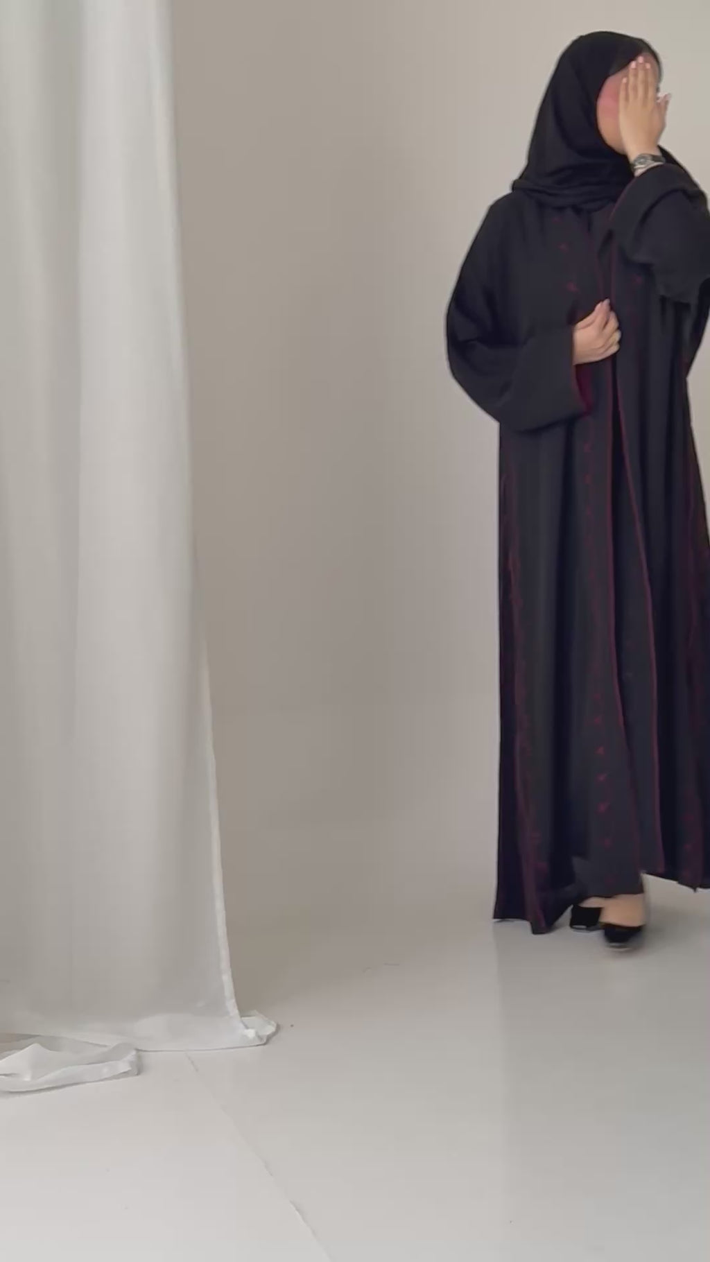 F-656 عباية مع طرحة ربع كلوش انترنت