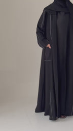 S864 عباية مع طرحة نص كلوش كوابا