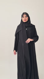 F-651 عباية مع طرحة نص كلوش كوبرا