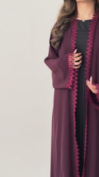 SH02 عباية مع طرحة نص كلوش لافال